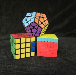 Speed Cube Puzzle Lot 4x4 5x5 Megaminx Set